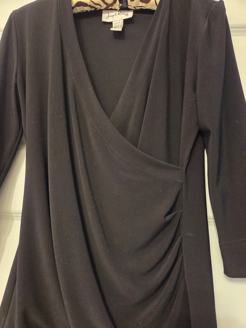 Joseph Ribkoff Black Wrap-Style Women's Top
